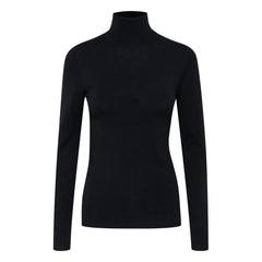 ICHI Black Viscose Turtleneck - XL - Sweaters