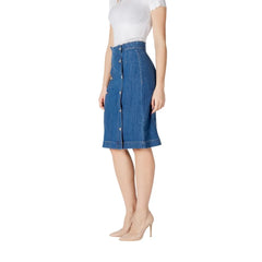 ICHI Blue Cotton Long - Skirts