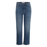 ICHI Blue Cotton Mom Jean - Jeans