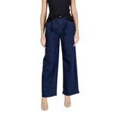 ICHI Blue Cotton Pant - W28 | L32 - Trousers