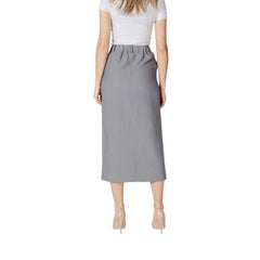 ICHI Gray Polyester Long - Skirts