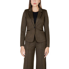 ICHI Green Polyester Blazer - IT44|L - Coats & Jackets