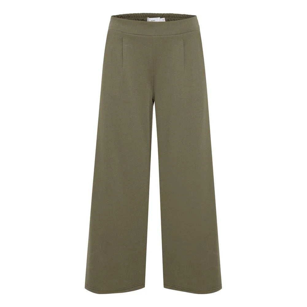ICHI Green Recycled Polyester Pant - Trousers