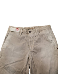 Incotex Beige Mid Waist Straight Women Casual Chino Trouser Pants - W30