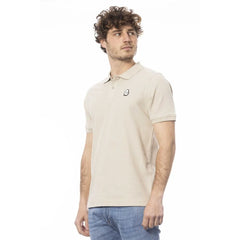 Invicta Beige Cotton Men Polo Shirt - Polos