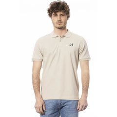 Invicta Beige Cotton Men Polo Shirt - Polos