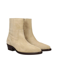 Isabel Marant Beige Leather Ankle Boots - EU40/US7 - Boots