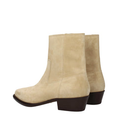 Isabel Marant Beige Leather Ankle Boots - EU40/US7 - Boots
