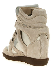 Isabel Marant Beige Leather Sneakers