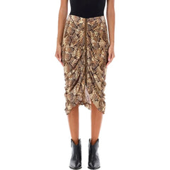 Isabel Marant Beige Silk Midi Skirt - 42