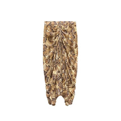 Isabel Marant Beige Silk Midi Skirt - 42