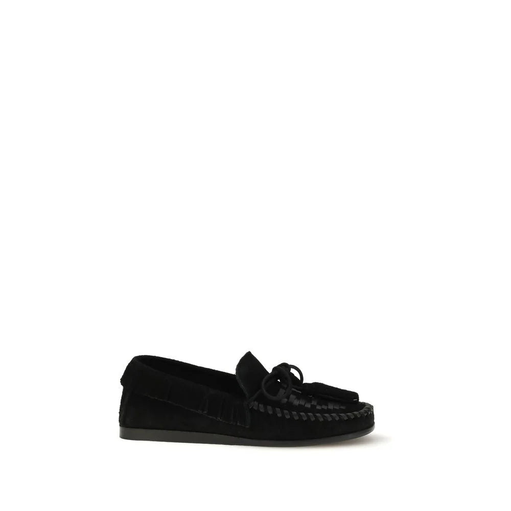 Isabel Marant Black Calf Leather Bos Taurus Slip-On Loafers