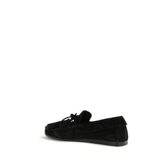 Isabel Marant Black Calf Leather Bos Taurus Slip-On Loafers