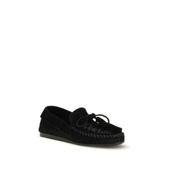 Isabel Marant Black Calf Leather Bos Taurus Slip-On Loafers