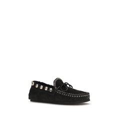 Isabel Marant Black Calf Leather Bos Taurus Slip-On Loafers