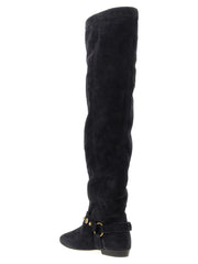 Isabel Marant Black Calfskin Over The Knee - EU37/US7