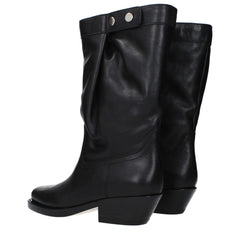 Isabel Marant Black Leather Ankle Boots - EU36/US6