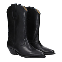 Isabel Marant Black Leather Ankle Boots - EU36/US6