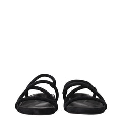 Isabel Marant Black Leather Flat Sandals - EU41/US8