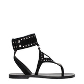 Isabel Marant Black Leather Flip-Flop Sandals - EU36/US6