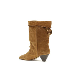 Isabel Marant Brown Calf Leather Bos Taurus Flat Boots - EU36/US6