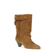 Isabel Marant Brown Calf Leather Bos Taurus Flat Boots - EU36/US6
