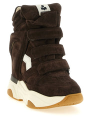 Isabel Marant Brown Calfskin Athletic Sneakers