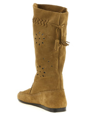 Isabel Marant Brown Calfskin Over The Knee - EU41/US11