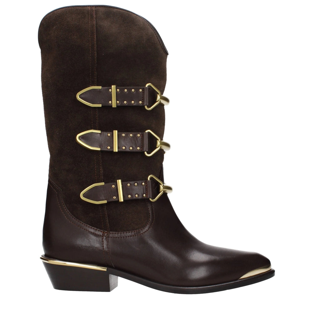 Isabel Marant Brown Leather Ankle Boots - EU37/US7
