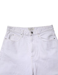 ISABEL MARANT ETOILE White High Waist Straight Denim Jeans - IT40|S
