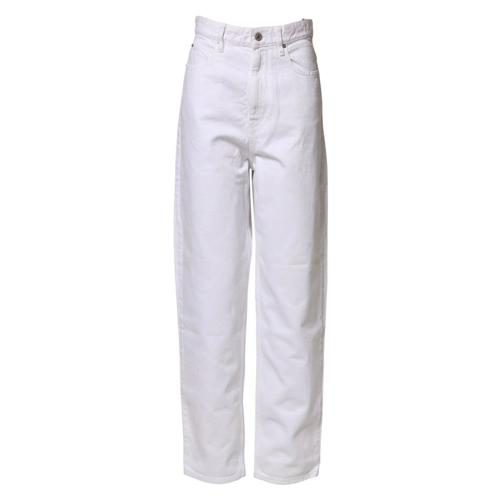 ISABEL MARANT ETOILE White High Waist Straight Denim Jeans - IT40|S