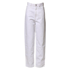 ISABEL MARANT ETOILE White High Waist Straight Denim Jeans - IT40|S