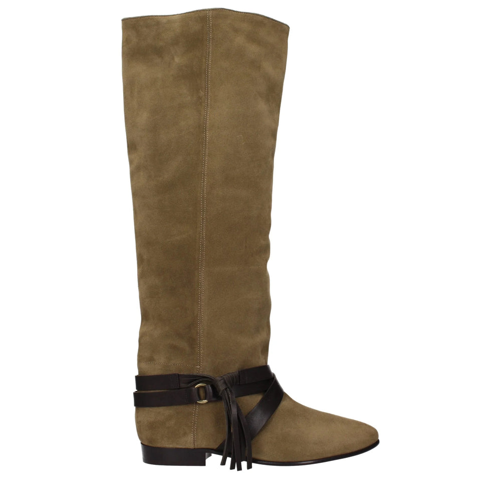 Isabel Marant Green Leather Over The Knee - EU39/US9