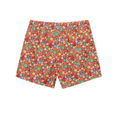 Isaia Red Polyester Swim Short - Swim Boxers