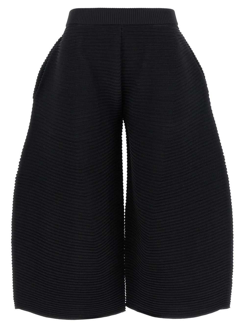 Issey Miyake Black Polyester Cropped Pants - 2
