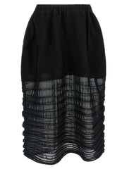 Issey Miyake Black Polyester Midi Skirt - 2