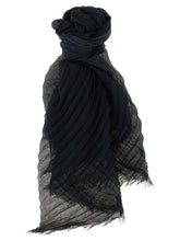 Issey Miyake Black Polyester Scarf