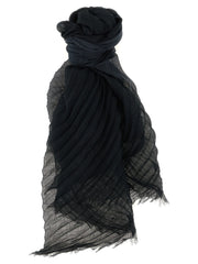 Issey Miyake Black Polyester Scarf
