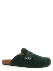 Náuticos tipo mocasín de lana virgen bicolores J.W.Anderson en una paleta minimalista de crema y negro para mujer.