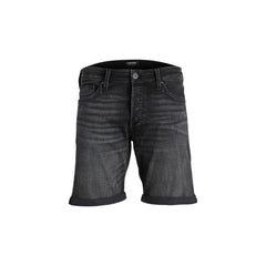 Jack Jones Black Cotton Bermuda
