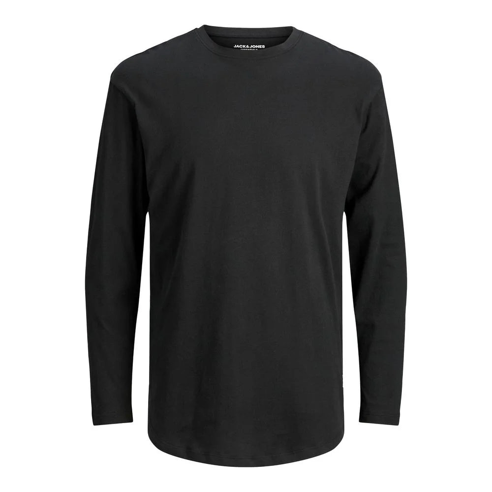 Jack Jones Black Cotton Long Sleeve - T-Shirts