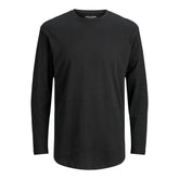 Jack Jones Black Cotton Long Sleeve - T-Shirts