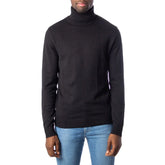 Jack Jones Black Cotton Turtleneck - Sweaters