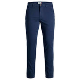 Jack Jones Blue Cotton Skinny Pant - Chinos