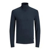 Jack Jones Blue Cotton Turtleneck - Sweaters