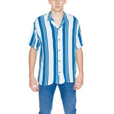 Jack Jones Blue Viscose Shortsleeve - Shirts