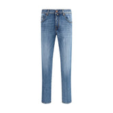 Jacob Cohen Blue Cotton Cropped Jeans