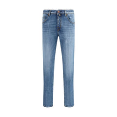 Jacob Cohen Blue Cotton Cropped Jeans