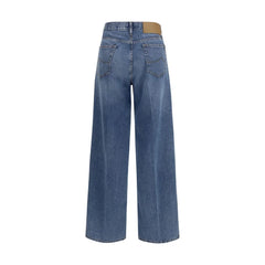 Spodnie jeans Jacob Cohen niebieskie, luźny krój