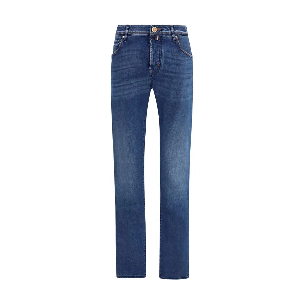 Jacob Cohen Blue Cotton Slim Fit Jeans - 34